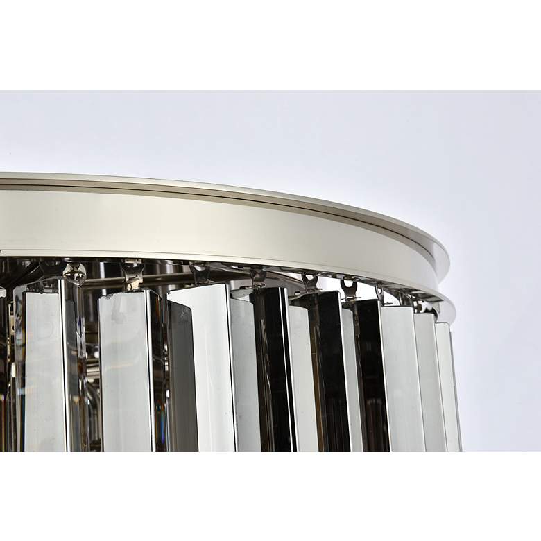 Image 6 Sydney 8 Lt Polished Nickel Flush Mount Silver Shade (Grey) more views