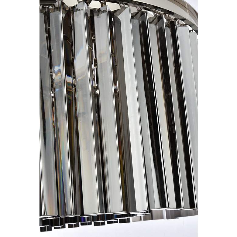 Image 7 Sydney 8 Lt Polished Nickel Flush Mount Silver Shade (Grey) more views