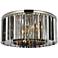Sydney 8 Lt Polished Nickel Flush Mount Silver Shade (Grey)