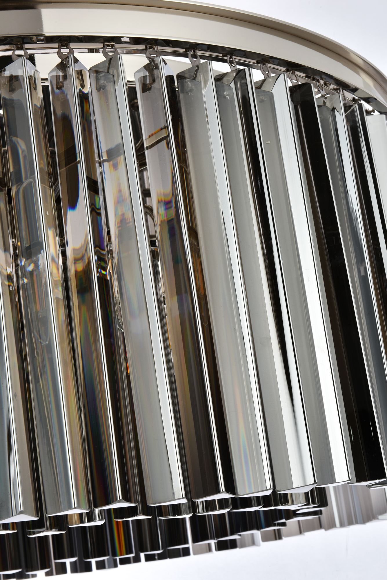 Image 7 Sydney 8 Lt Polished Nickel Flush Mount Silver Shade (Grey) more views