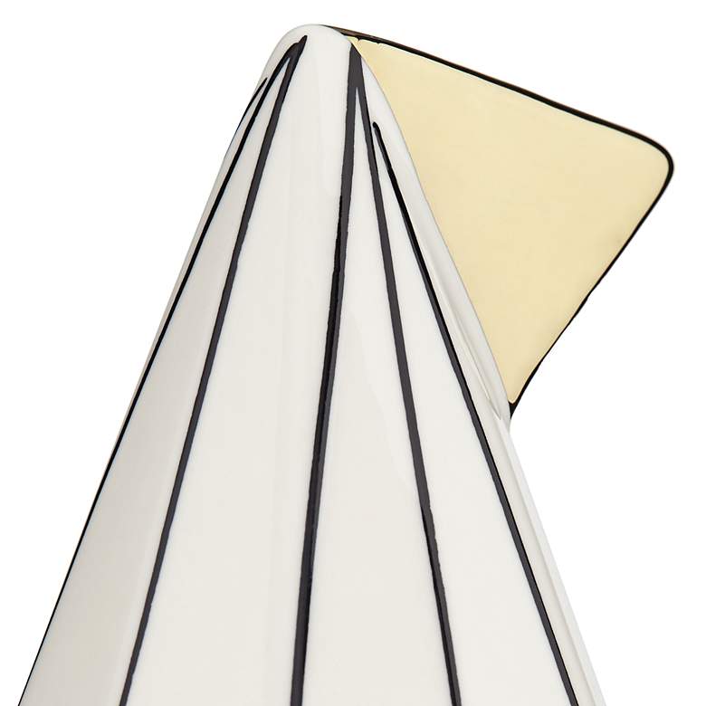 Image 3 Sydney 9 3/4" White Ceramic Geometric Bird Ornaments Set of 2 more views