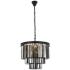 Sydney 9-Light Matte Black 20"W Clear Crystal Pendant Chandelier
