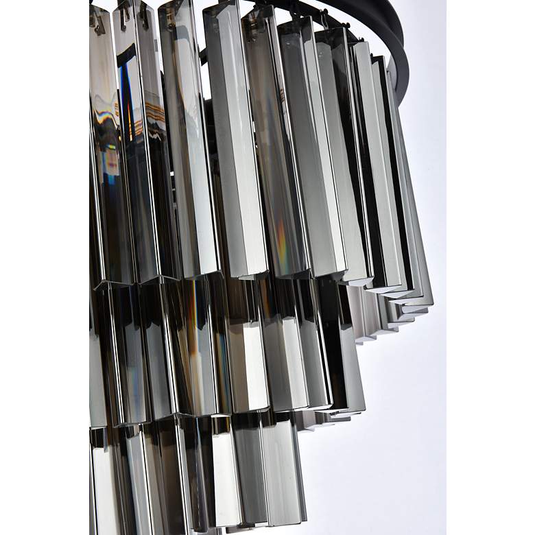 Image 5 Sydney 9-Light Matte Black 20"W Clear Crystal Pendant Chandelier more views