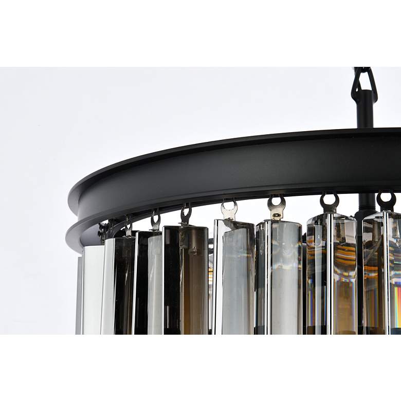 Image 7 Sydney 9-Light Matte Black 20"W Clear Crystal Pendant Chandelier more views