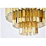 6_Sydney 9 Light Matte Black Flush Mount Ceiling Light w/ Golden Teak Crystal more views