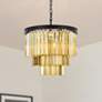 1_Sydney 9 Lt Matte Black Chandelier Golden Teak