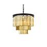 4_Sydney 9 Lt Matte Black Chandelier Golden Teak more views
