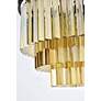 5_Sydney 9 Lt Matte Black Chandelier Golden Teak more views