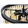 6_Sydney 9 Lt Matte Black Chandelier Golden Teak more views