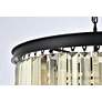 7_Sydney 9 Lt Matte Black Chandelier Golden Teak more views