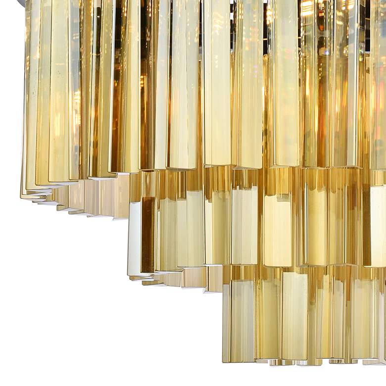 Image 3 Sydney 9 Lt Matte Black Chandelier Golden Teak more views
