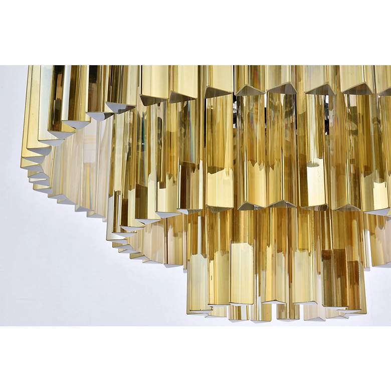 Image 4 Sydney 9 Lt Matte Black Chandelier Golden Teak more views