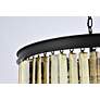 7_Sydney 9 Lt Matte Black Chandelier Golden Teak more views