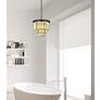 3_Sydney 9 Lt Matte Black Chandelier Golden Teak more views