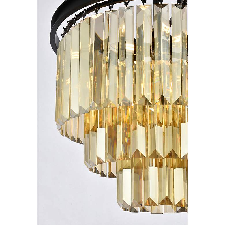 Image 5 Sydney 9 Lt Matte Black Chandelier Golden Teak more views