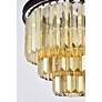 5_Sydney 9 Lt Matte Black Chandelier Golden Teak more views
