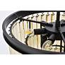 6_Sydney 9 Lt Matte Black Chandelier Golden Teak more views