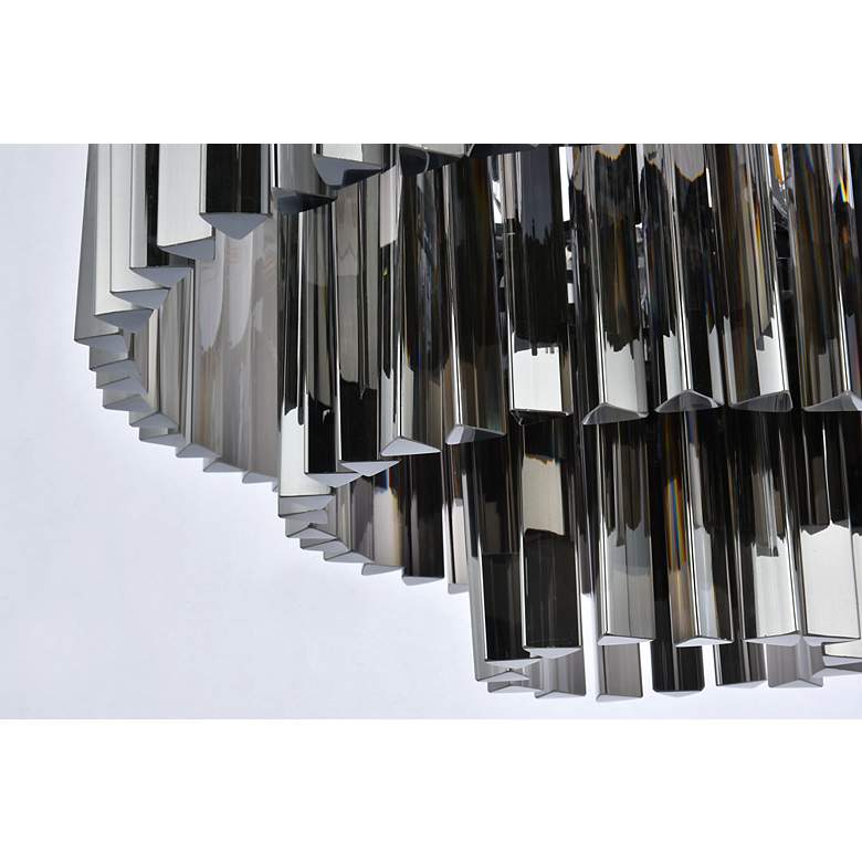 Image 5 Sydney 9 Lt Matte Black Chandelier Silver Shade (Grey) more views