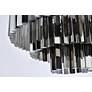 5_Sydney 9 Lt Matte Black Chandelier Silver Shade (Grey) more views