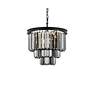 4_Sydney 9 Lt Matte Black Chandelier Silver Shade (Grey) more views