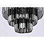 5_Sydney 9 Lt Matte Black Chandelier Silver Shade (Grey) more views
