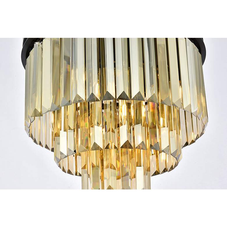 Image 5 Sydney 9 Lt Matte Black Flush Mount Golden Teak more views