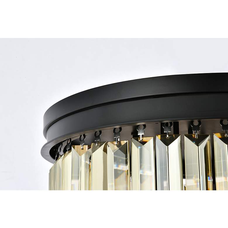 Image 6 Sydney 9 Lt Matte Black Flush Mount Golden Teak more views