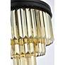 7_Sydney 9 Lt Matte Black Flush Mount Golden Teak more views