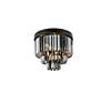 4_Sydney 9 Lt Matte Black Flush Mount Silver Shade (Grey) more views