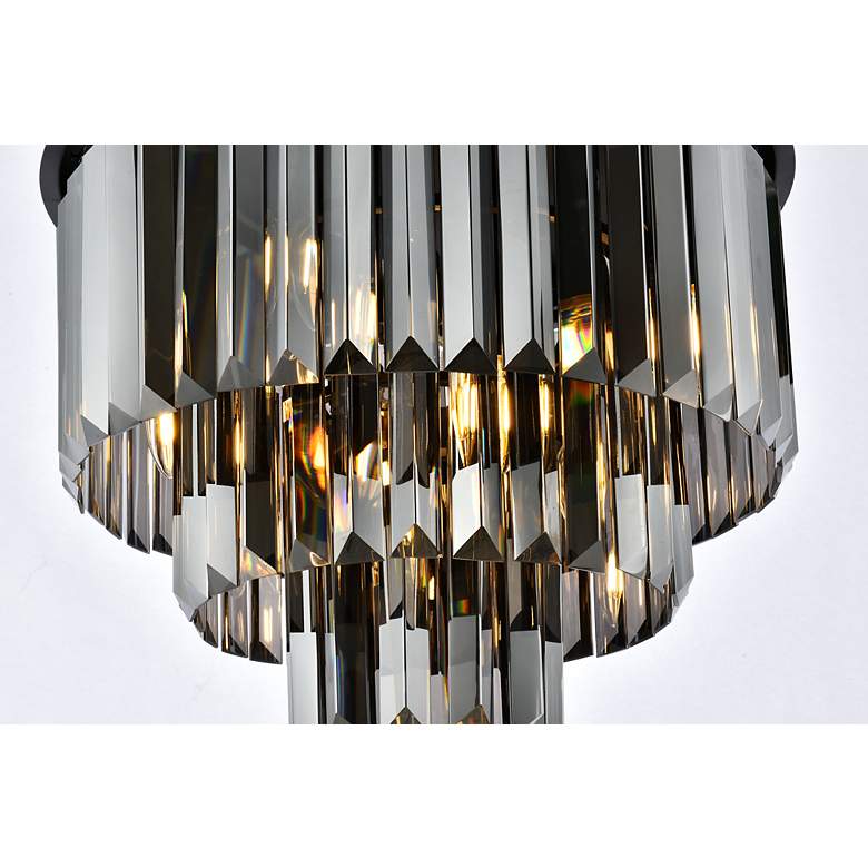 Image 5 Sydney 9 Lt Matte Black Flush Mount Silver Shade (Grey) more views