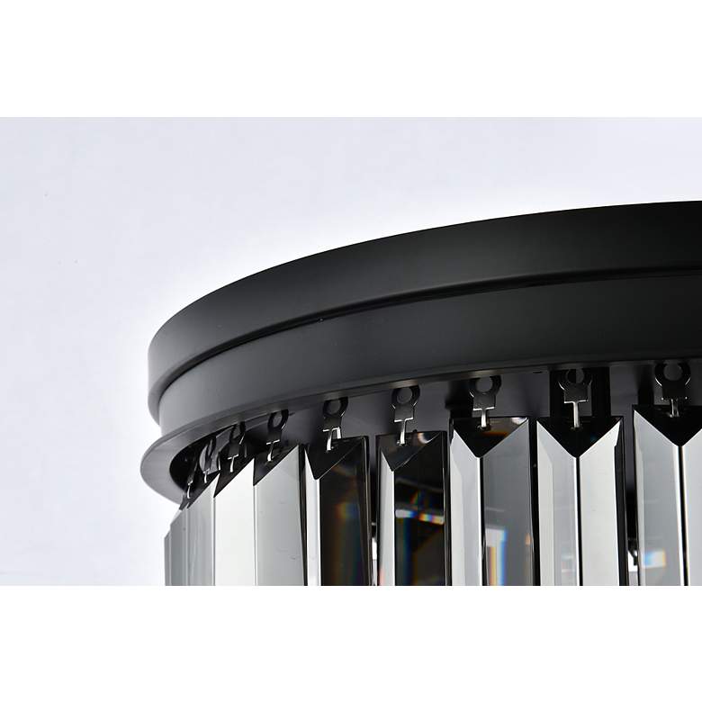 Image 6 Sydney 9 Lt Matte Black Flush Mount Silver Shade (Grey) more views