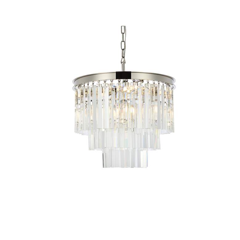 Image 4 Sydney 9 Lt Polished Nickel Chandelier Clear more views