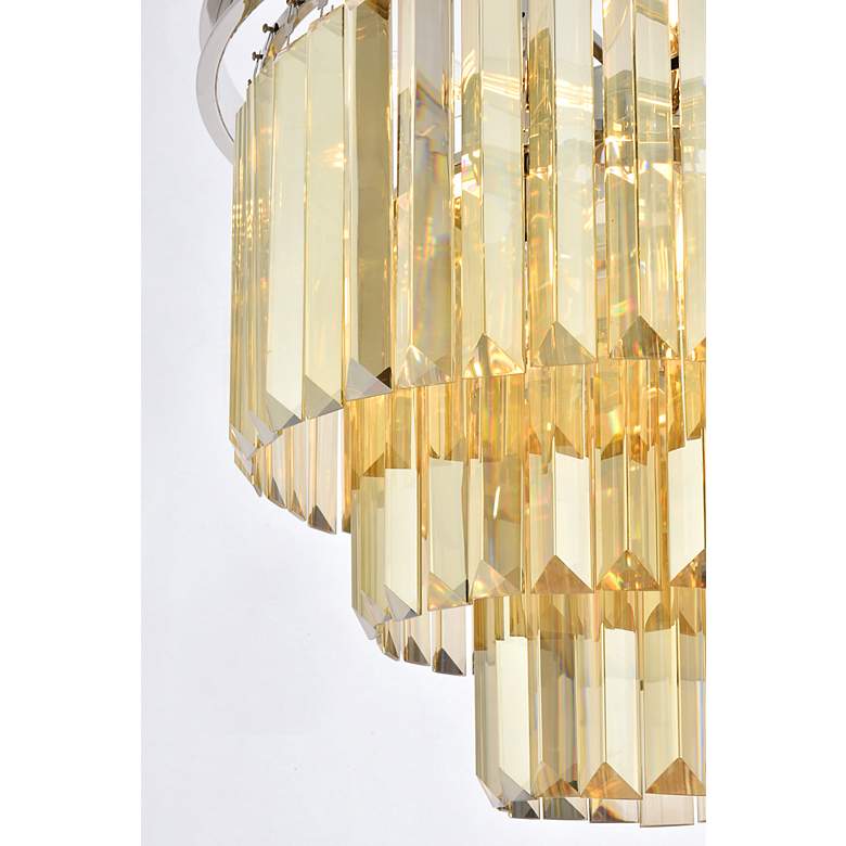 Image 5 Sydney 9 Lt Polished Nickel Chandelier Golden Teak more views