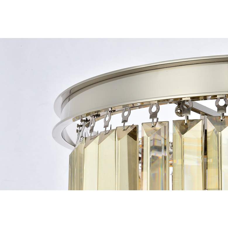 Image 7 Sydney 9 Lt Polished Nickel Chandelier Golden Teak more views