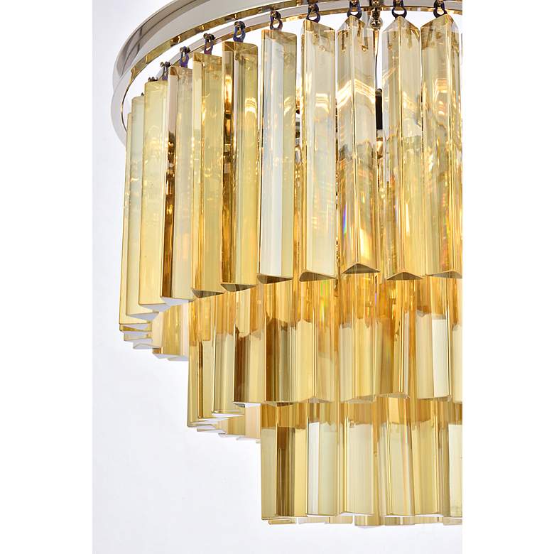 Image 5 Sydney 9 Lt Polished Nickel Chandelier Golden Teak more views