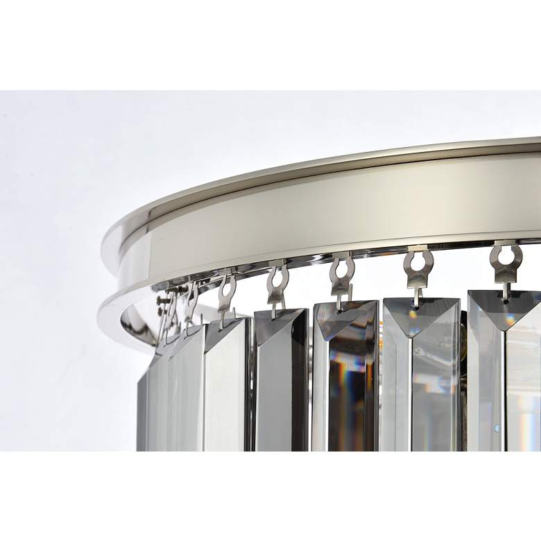 Image 7 Sydney 9 Lt Polished Nickel Chandelier Silver Shade (Grey) more views