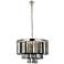 Sydney 9 Lt Polished Nickel Chandelier Silver Shade (Grey)
