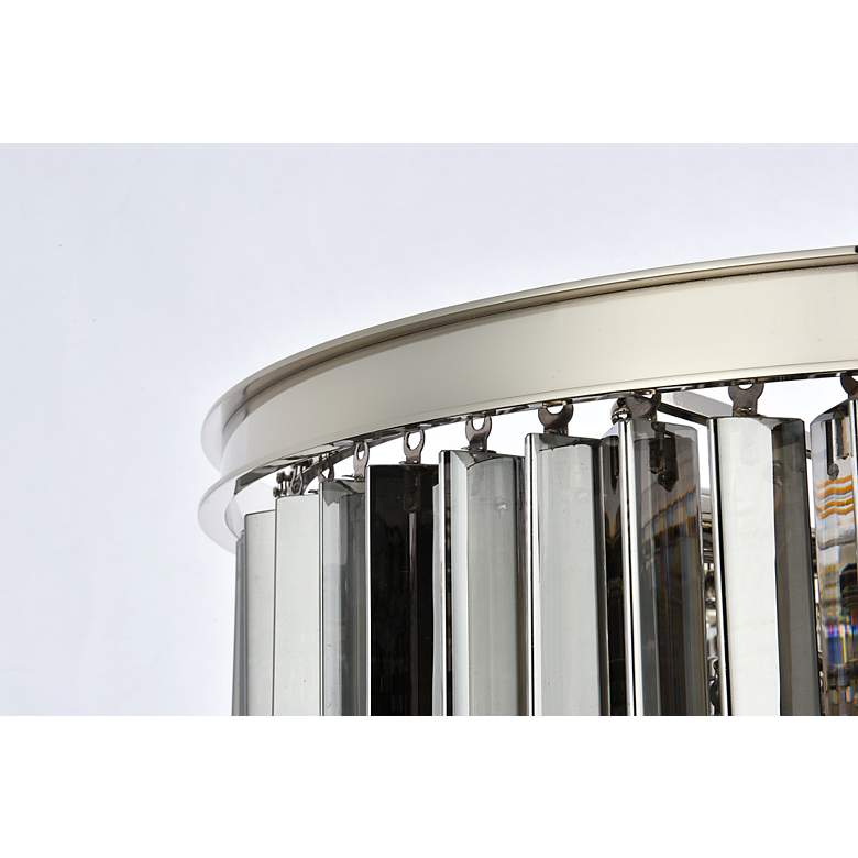 Image 7 Sydney 9 Lt Polished Nickel Chandelier Silver Shade (Grey) more views