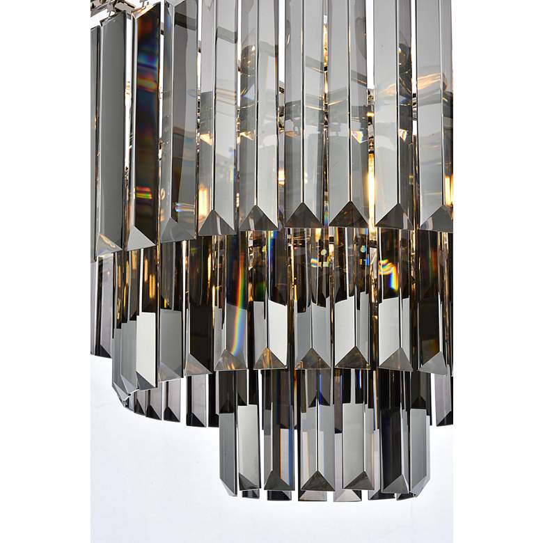 Image 5 Sydney 9 Lt Polished Nickel Chandelier Silver Shade (Grey) more views
