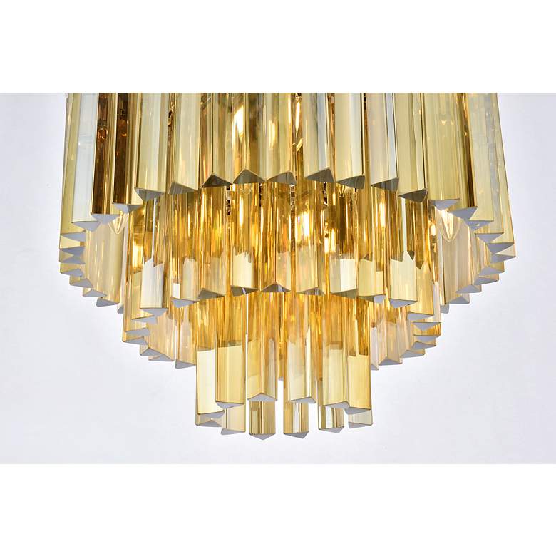 Image 5 Sydney 9 Lt Polished Nickel Flush Mount Golden Teak more views