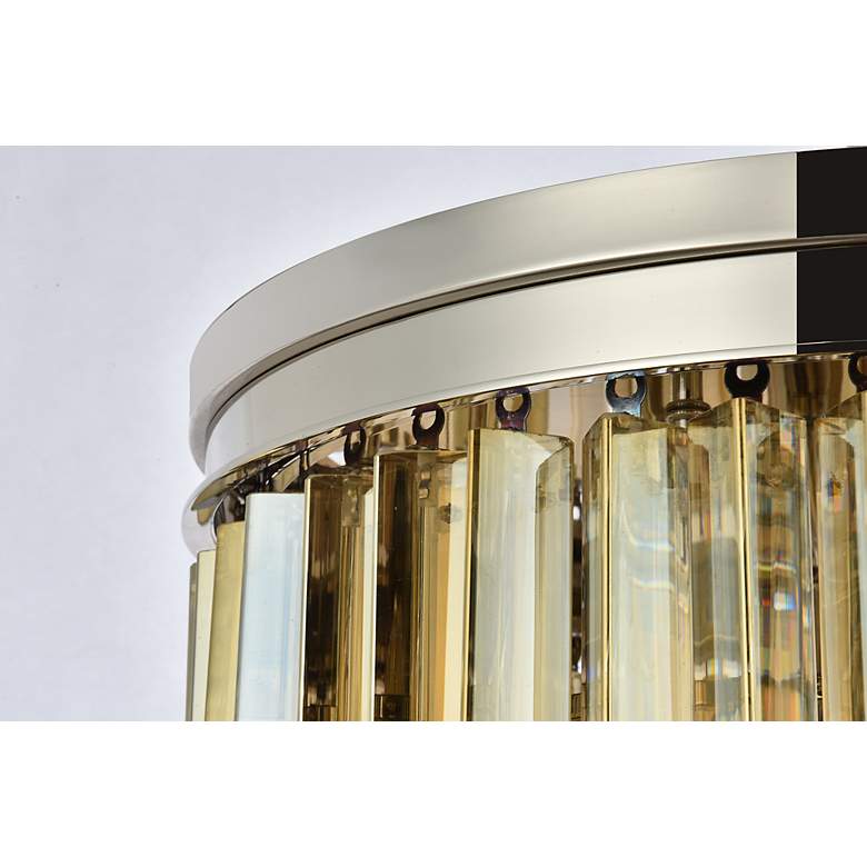 Image 7 Sydney 9 Lt Polished Nickel Flush Mount Golden Teak more views