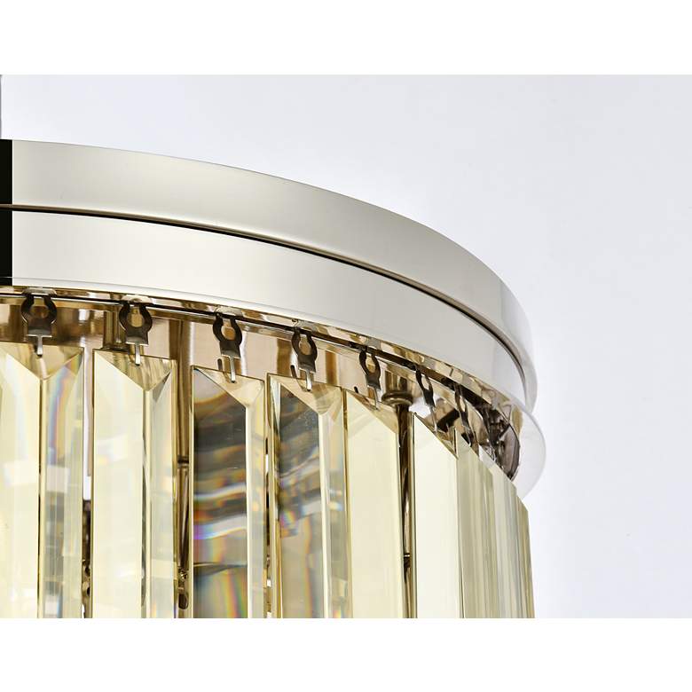 Image 6 Sydney 9 Lt Polished Nickel Flush Mount Golden Teak more views