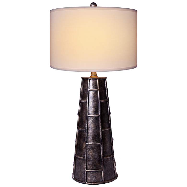 Image 1 Sydney Aged Silver Contemporary Table Lamp