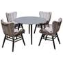 Sydney and Fanny 5 Piece Outdoor Dining Set in Eucalyptus with Rope