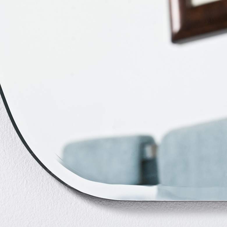 Image 3 Sydney Frameless 23 1/2" x 31 1/2" Oval Vanity Wall Mirror more views
