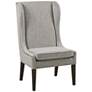 Sydney Gray Fabric Wingback Dining Chair