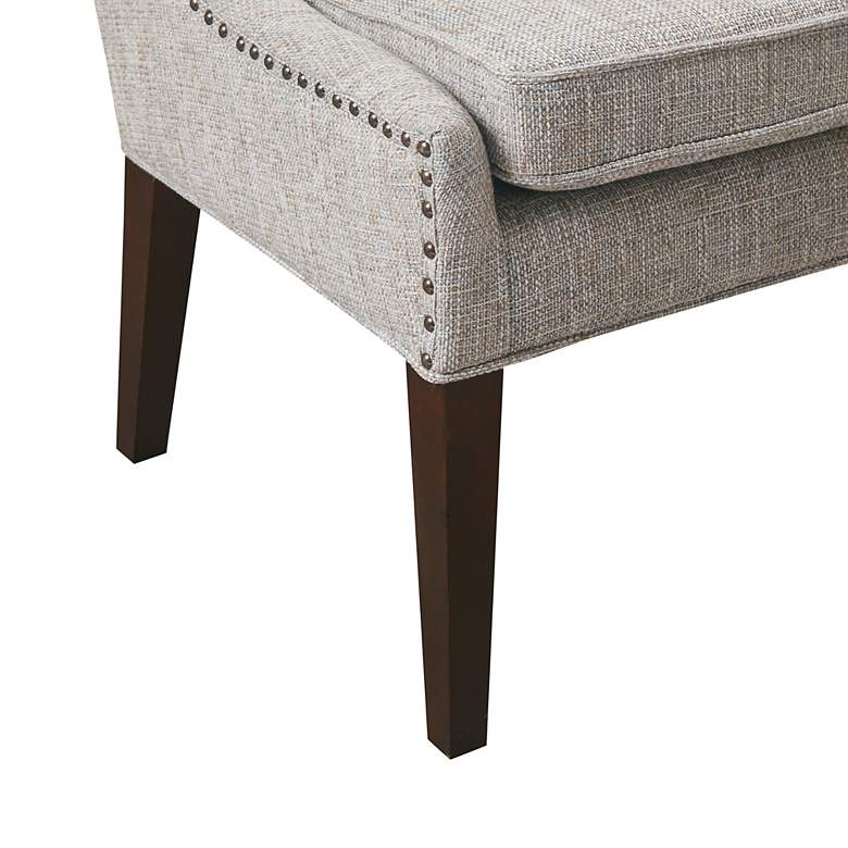 Image 4 Sydney Gray Fabric Wingback Dining Chair more views