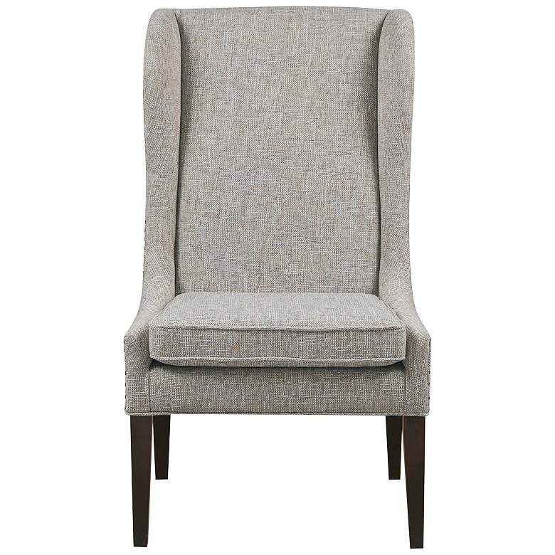 Image 6 Sydney Gray Fabric Wingback Dining Chair more views