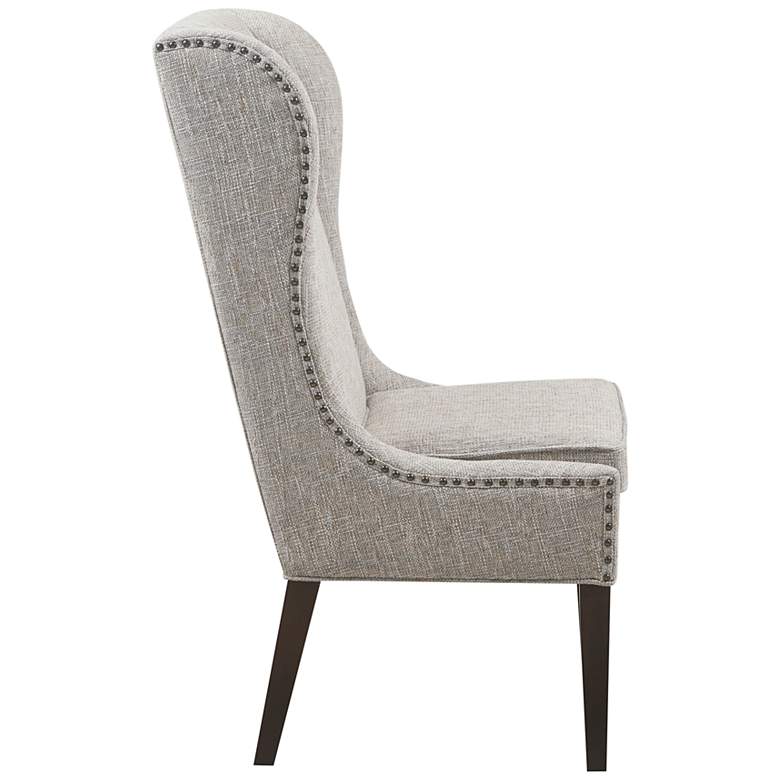 Image 7 Sydney Gray Fabric Wingback Dining Chair more views
