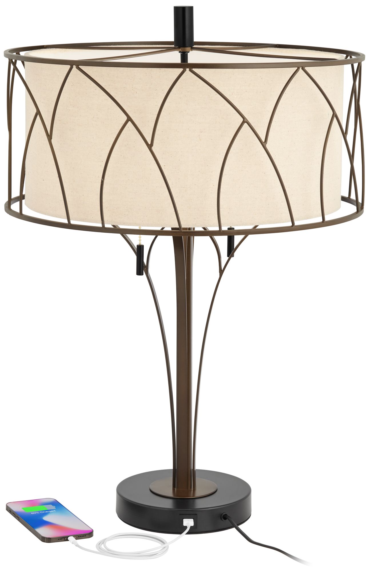 Sydney Modern Table Lamp with USB port 58T29 Lamps Plus